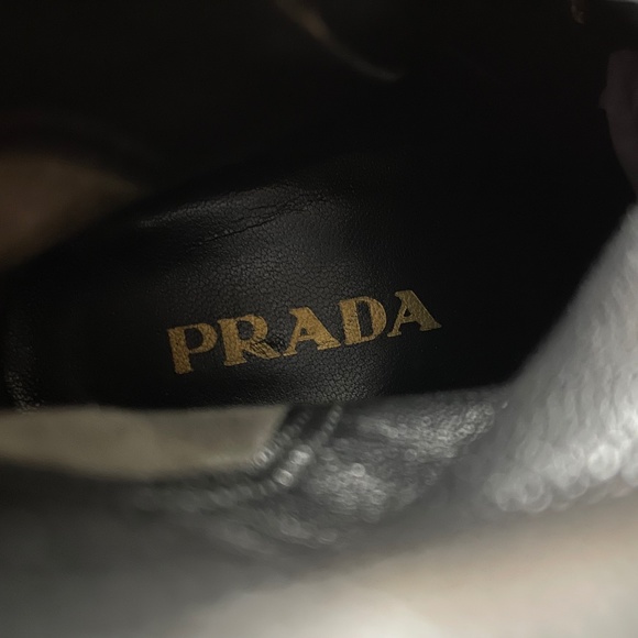 Prada Chocolate Brown Ankle Boots size 39 new heels soles in pristine condition - Picture 14 of 14